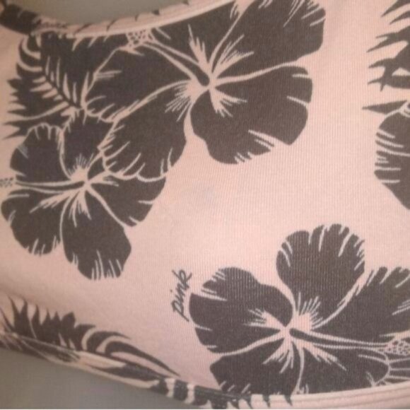 PINK Victoria's Secret Hibiscus Floral Print Pastel Pink Bralette - Picture 3 of 5